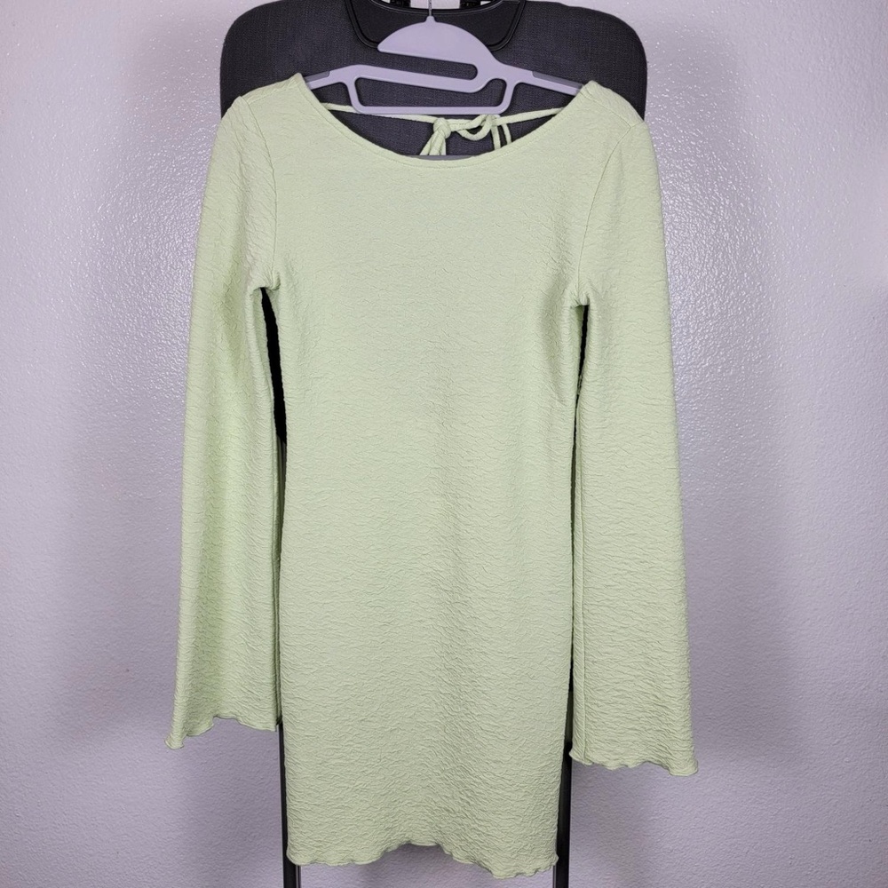 Light Green‎ Long Sleeve Dress